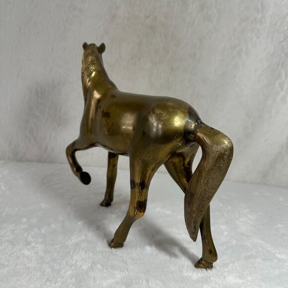 Vintage Brass Walking Horse Statue equestrian sculpture - Picture 3 of 11